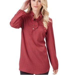 Mudpie Whitney Ruffle Neck Tunic